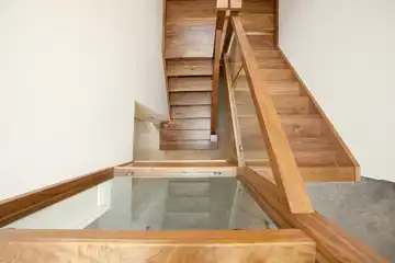 Glass Staircases closed riser closed string glass stairs