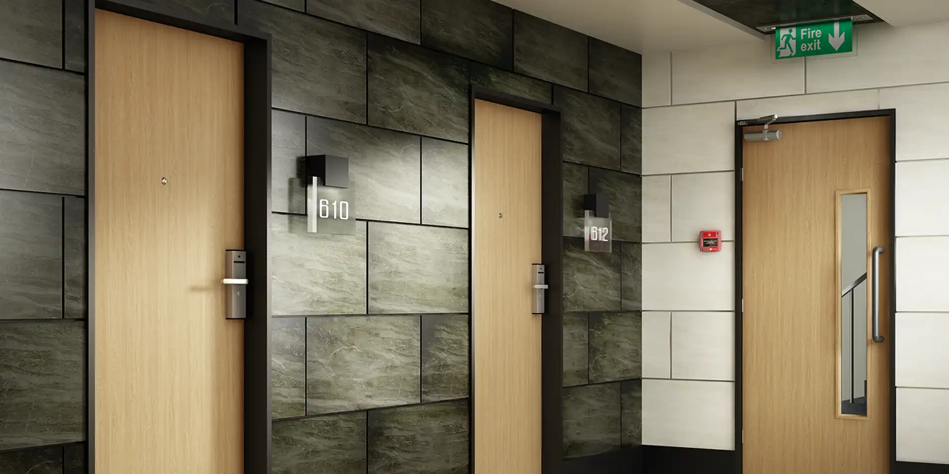 Fire Doors Collection fire doors in corridor